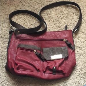 Rosetti Red Leather CrossBody Bag
